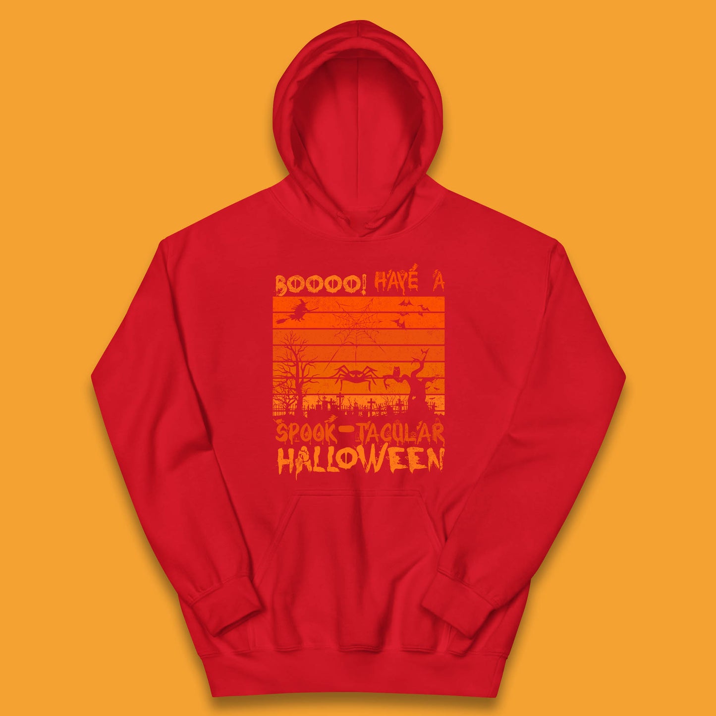 Booo Have A Spook Tacular Halloween Graveyards With Dead Tree Horror Scary Kids Hoodie