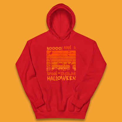 Booo Have A Spook Tacular Halloween Graveyards With Dead Tree Horror Scary Kids Hoodie