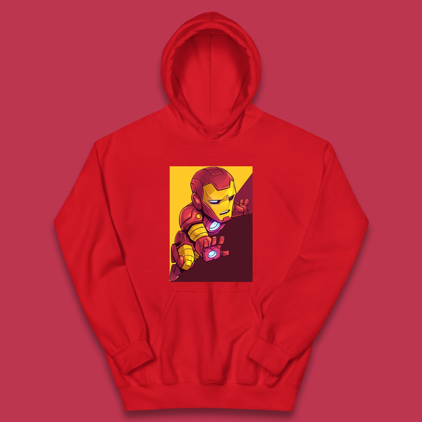 Flying Chibi Iron Man Superhero Marvel Avengers Comic Book Character Iron-Man Marvel Comics Kids Hoodie