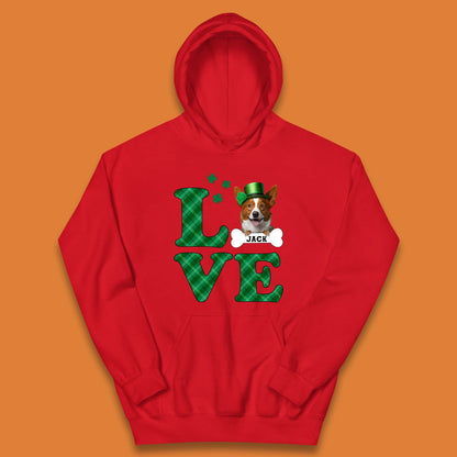 Personalised Love St. Patrick's Dog Kids Hoodie