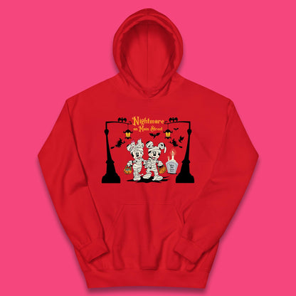 Nightmare On Main Street Disney Halloween Mickey Minnie Mouse Mummy Disneyland Trip Kids Hoodie