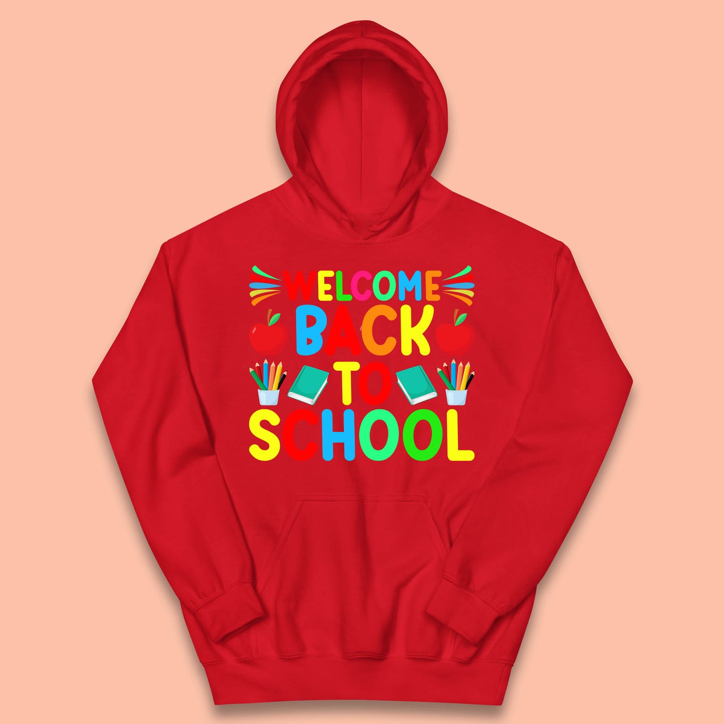 Welcome Back To School Happy First Day Of School Western School Kids Hoodie