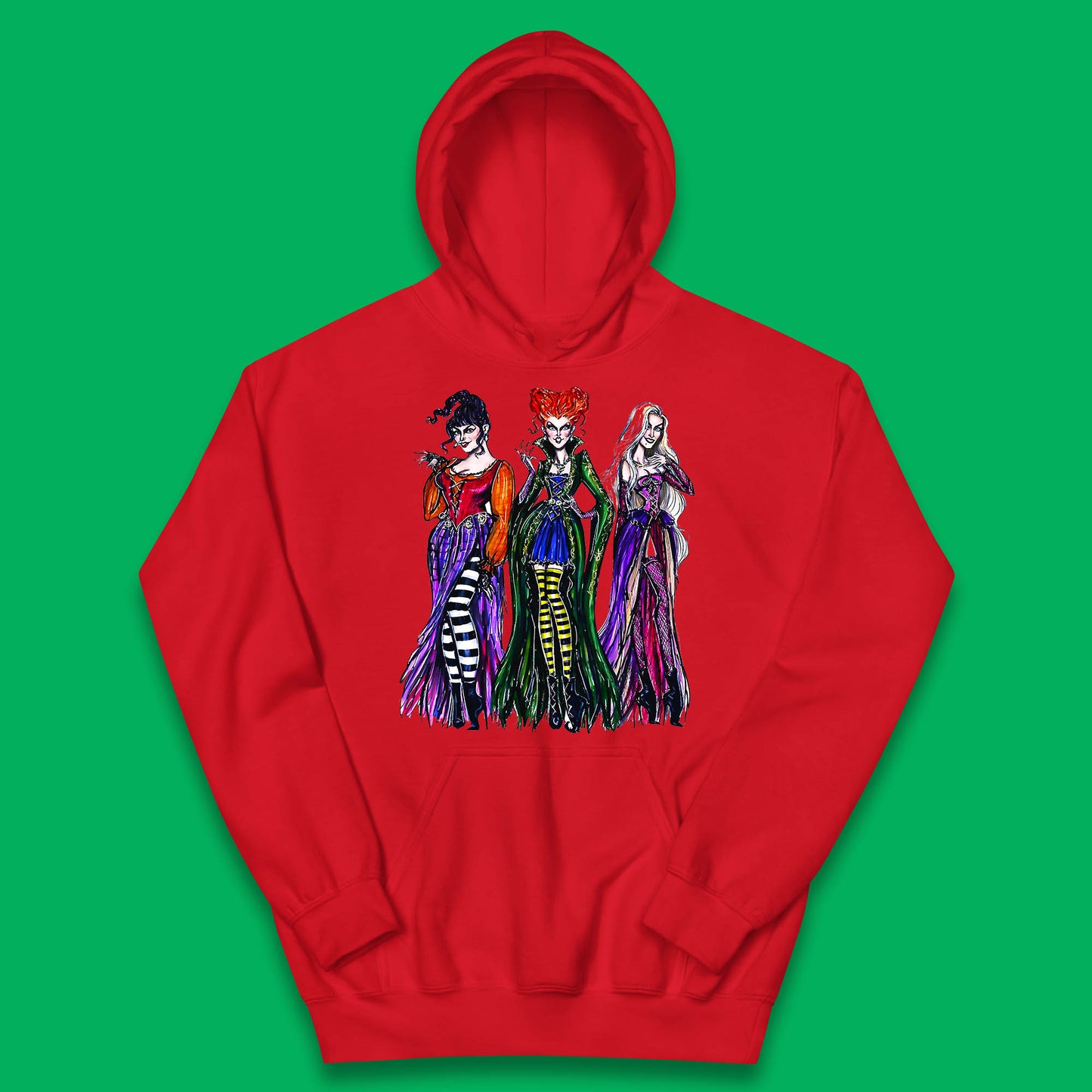 Halloween The Sanderson Sisters From Hocus Pocus Vintage Halloween Witches Kids Hoodie
