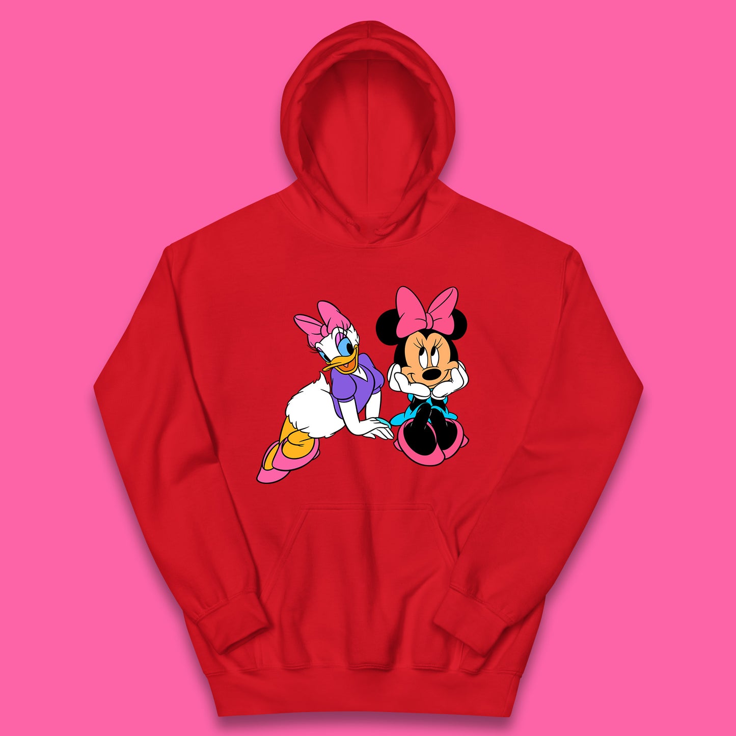 Cute Disney Minnie Mouse and Daffy Duck Best Friends Magic Kingdom Holiday Disney Best Friends Cartoon Character Disneyland Vacation Trip Kids Hoodie