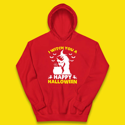 I Witch You A Happy Halloween Cauldron Potion Witch Horror Scary Spooky Season Kids Hoodie