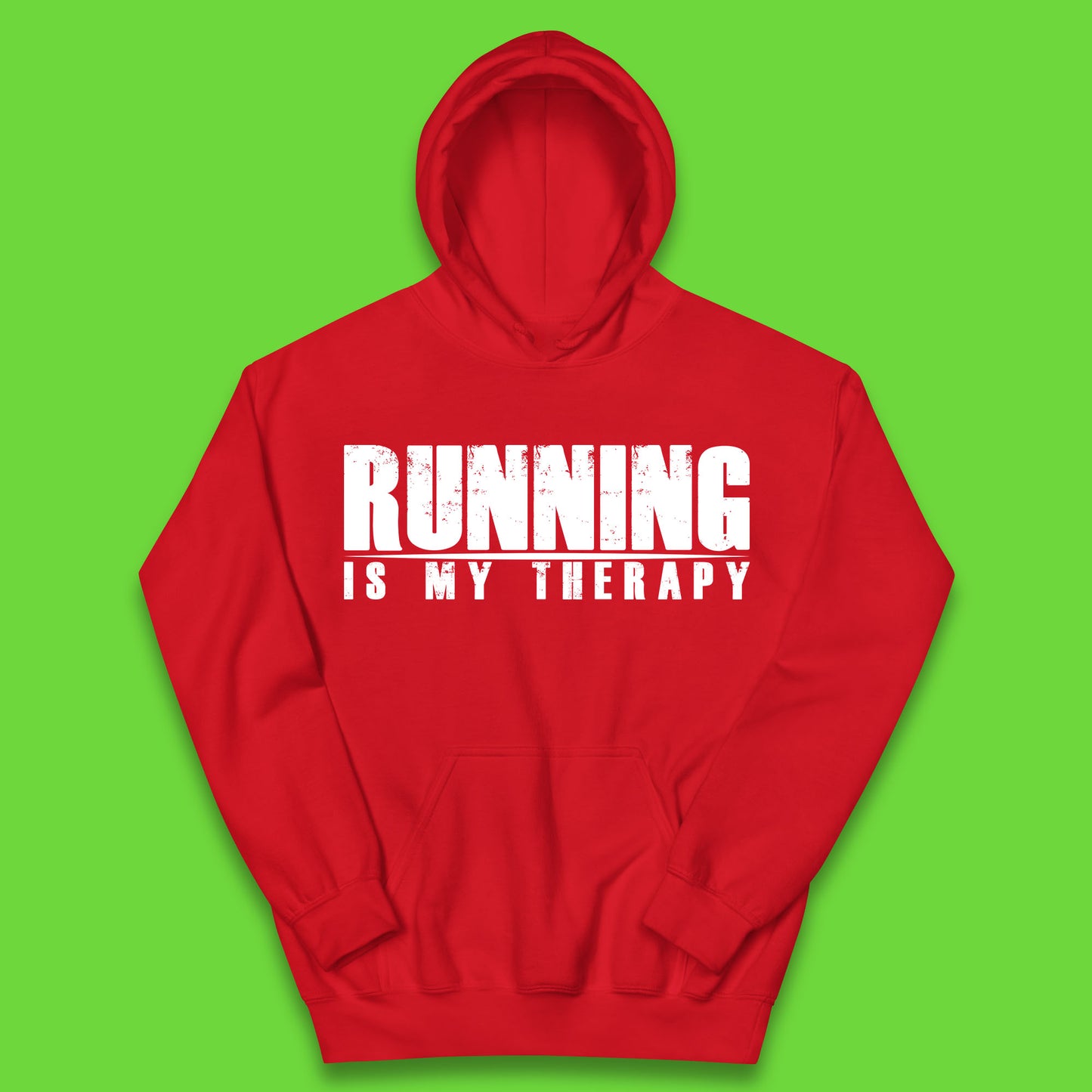 Running Is My Therapy Runner Running Lover Fitness Exercise  Running Therapy Kids Hoodie