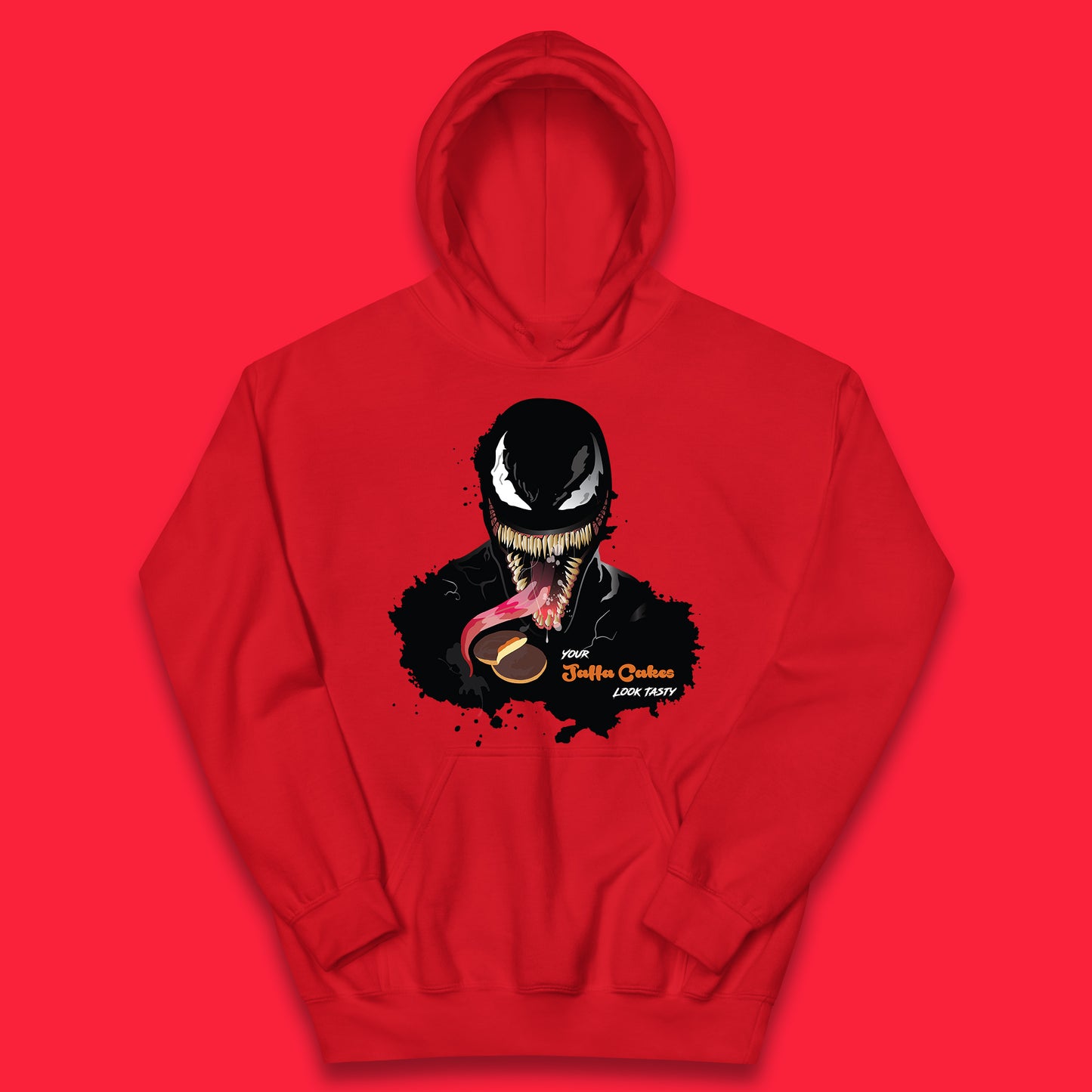 Venom Your Jaffa Cakes Look Tasty Marvel Avengers Venom Face Marvel Comics Movie Character Kids Hoodie