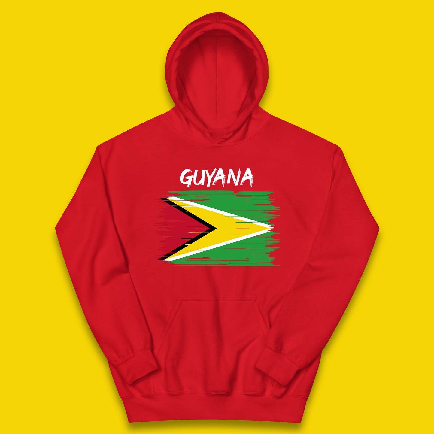 Guyana Flag Distressed Guyanese Flag Country In South America Kids Hoodie