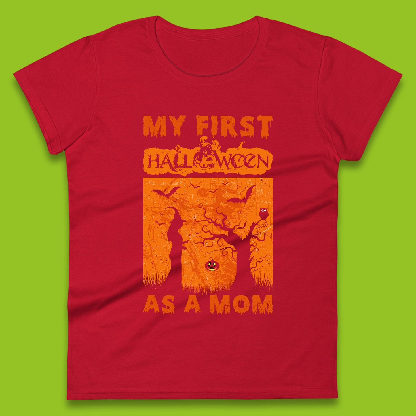 My First Halloween As A Mom Expecting Mother Future Mom To Be Halloween Witch Mom Womens Tee Top