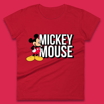 Disney Mickey Mouse Cartoon Character Disneyland Walt Disney Vacation Trip Disney World Womens Tee Top