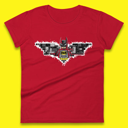 The Lego Batman Movie Superhero Building Bricks Block DC Comics Batman Master Builder Comic Book Character Womens Tee Top