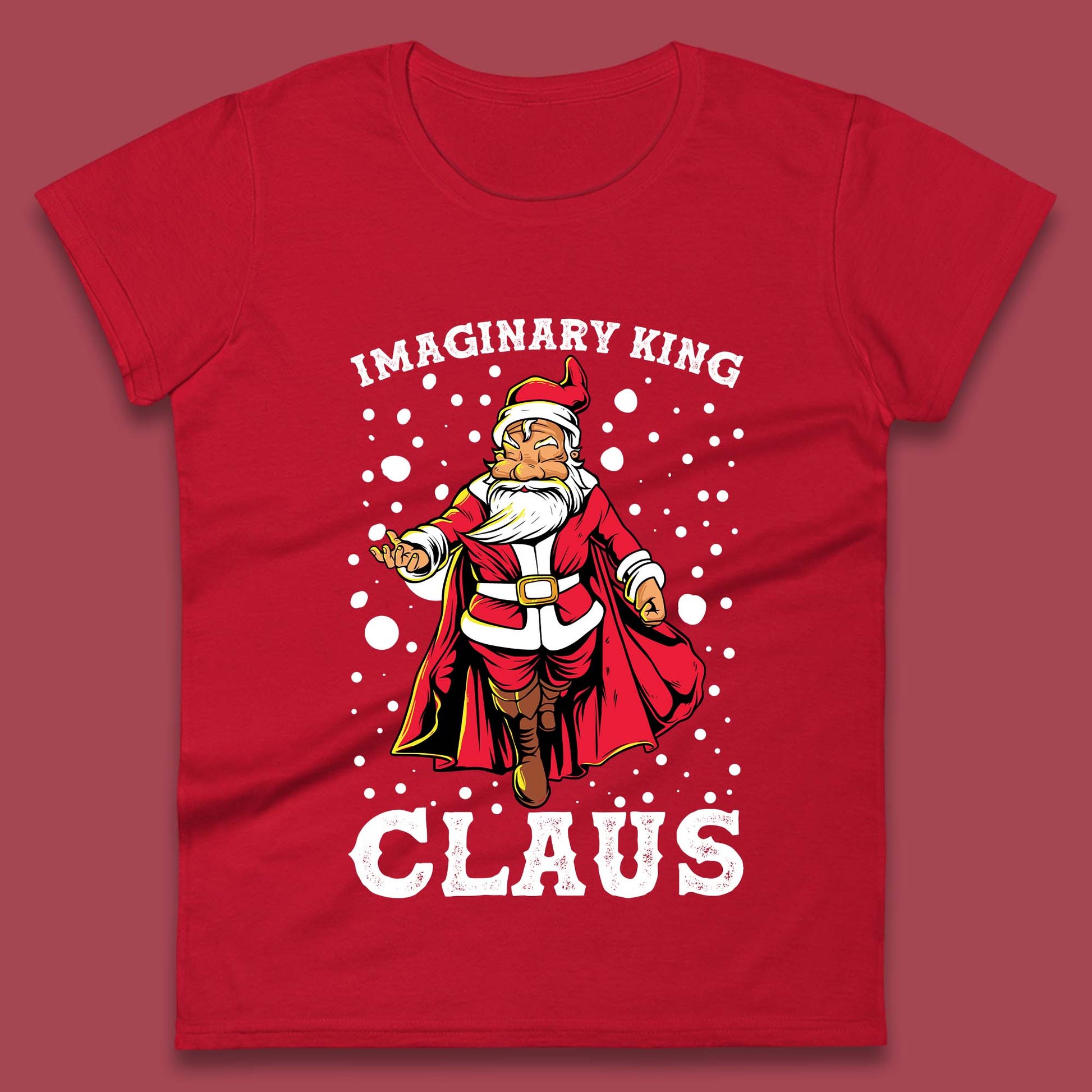 imaginary king santa christmas womens t shirt