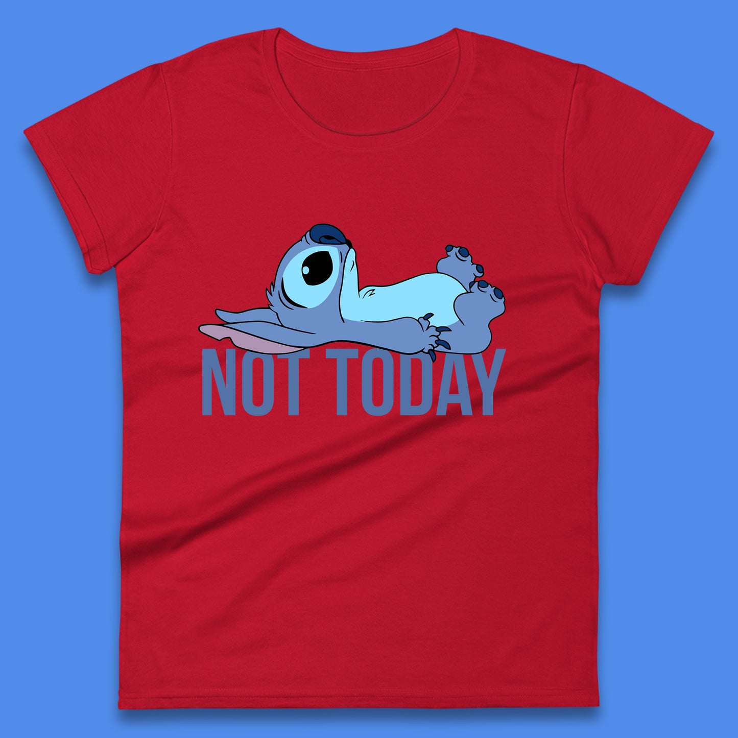 Lazzy Disney Ohana Not Today Laying Ohana Lilo & Stitich Disneyland Cartoon Character Walt Disney Womens Tee Top