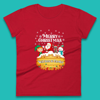 watson family christmas womens t shirt