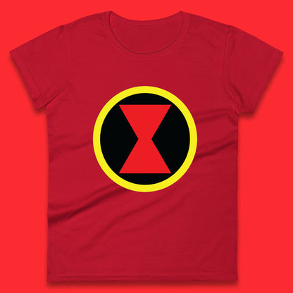 Black Widow Diy Black Symbol Logo Marvel Avengers Superhero Marvel Comics Gift for Marvel Fan Womens Tee Top