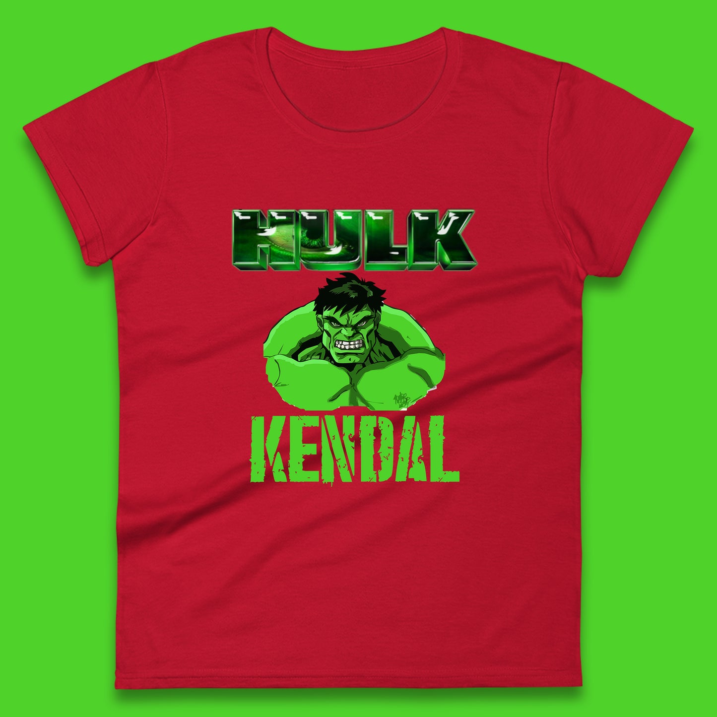 Personalised Hulk Your Name Marvel’s The Incredible Hulk  Marvel Avengers Hulk Giant Man Angry Hulk Superhero Womens Tee Top