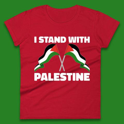 I Stand With Palestine Palestinian Flag Save Palestine Support Gaza Womens Tee Top