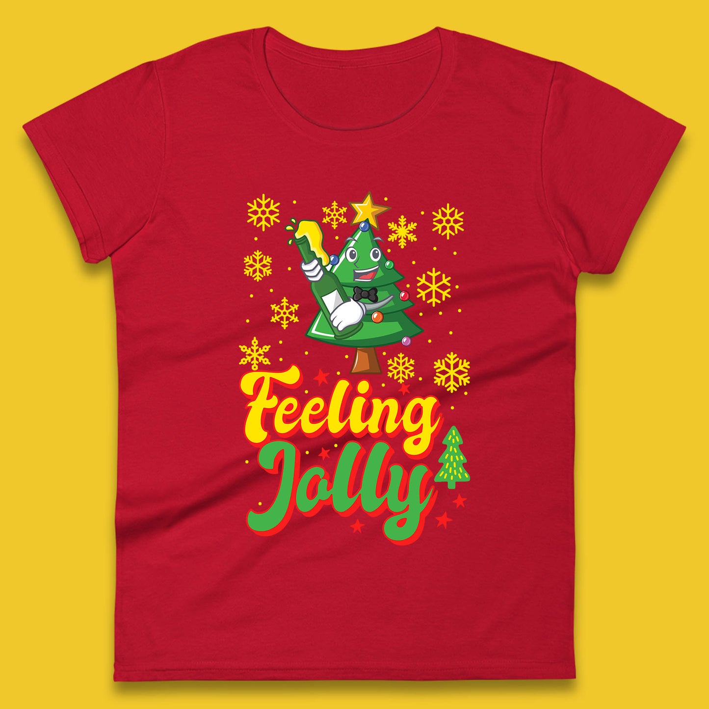 feeling jolly christmas beer womens t shirt