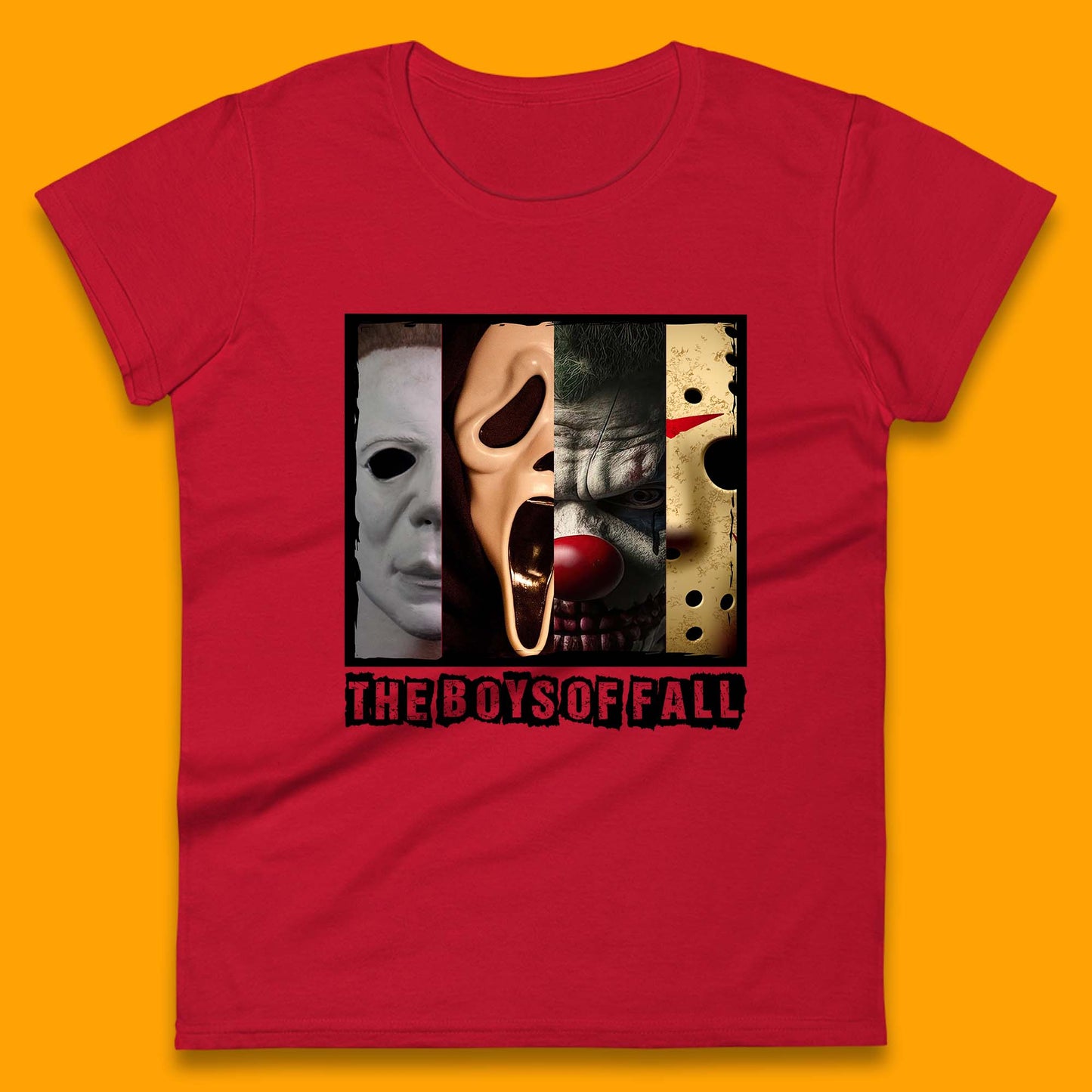 The Boys Of Fall Halloween Horror Movie Characters Friends Halloween Villians Serial Killers Womens Tee Top