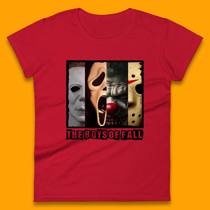 The Boys Of Fall Halloween Horror Movie Characters Friends Halloween Villians Serial Killers Womens Tee Top