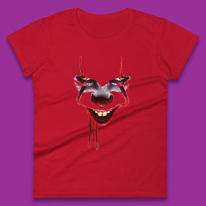 Pennywise Clown IT Chapter 2 Halloween Horror Movie Character Womens Tee Top