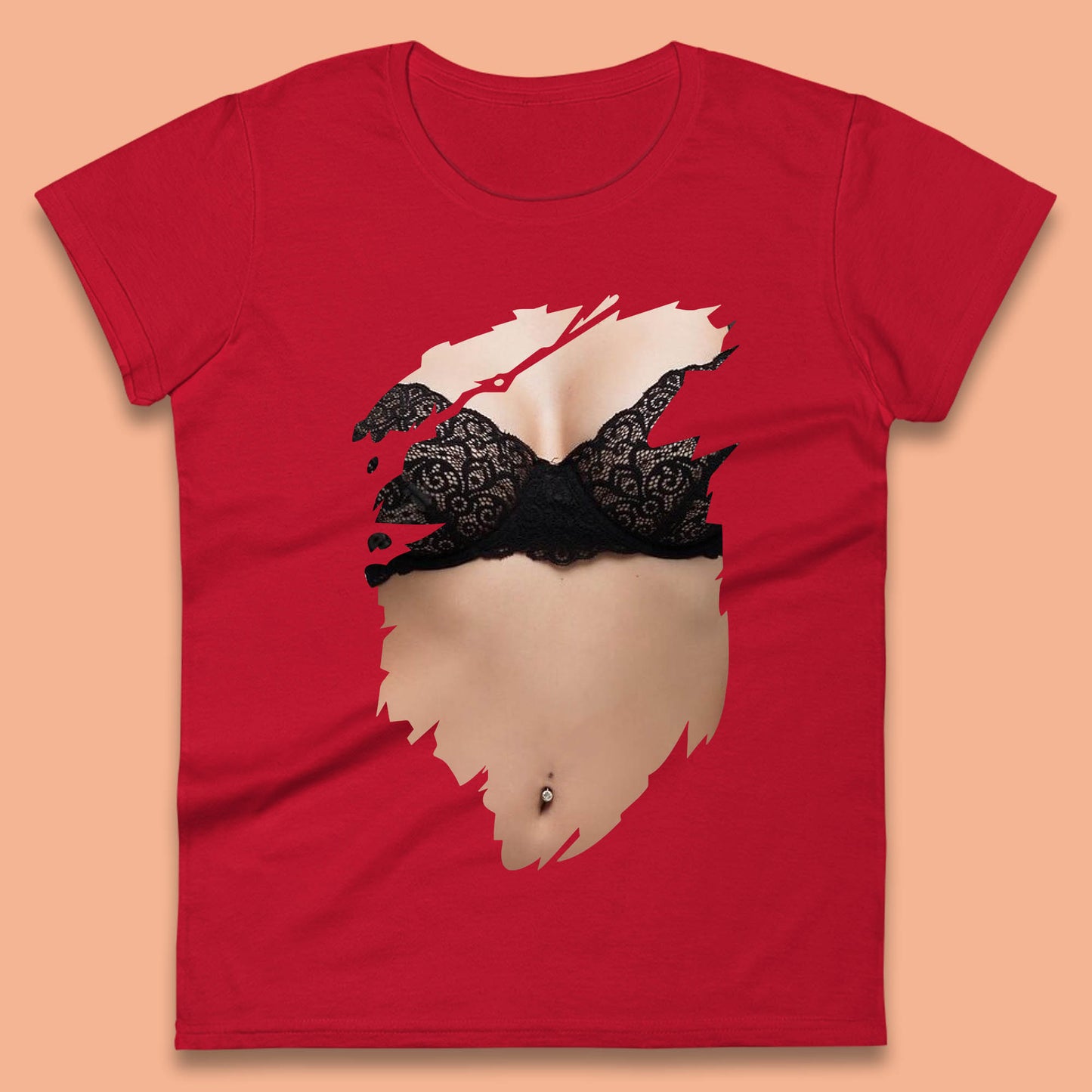 Beautiful Sexy Glamour Blonde Girl Stylish Trendy Summer Fashion Sexy Bra Womens Tee Top