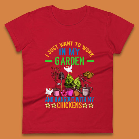 Hangout With My Chickens Womens T-Shirt