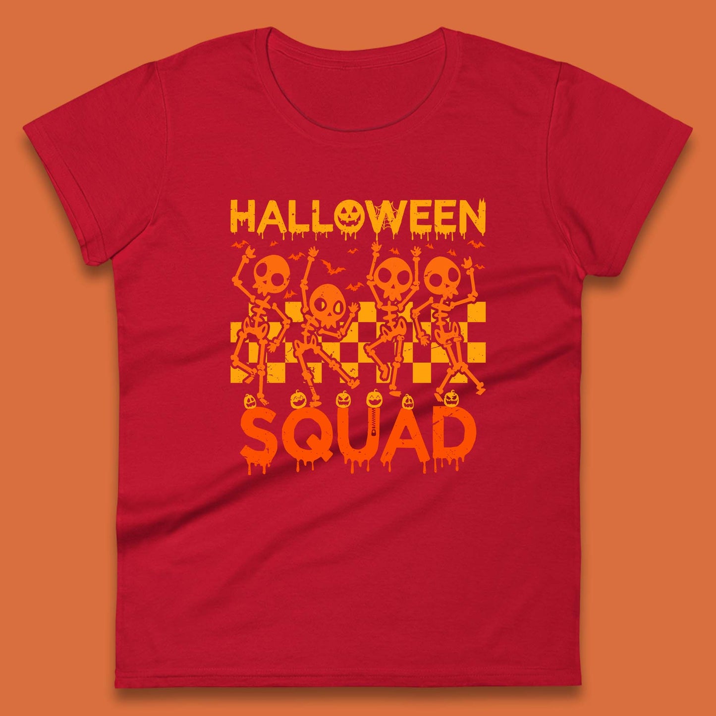 Halloween Squad Dancing Skeletons Squad Goals Dancing Halloween Skull Womens Tee Top