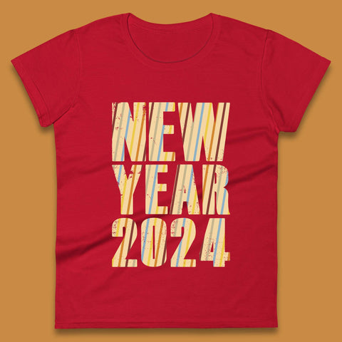 Retro Style New Year 2024 Womens T-Shirt