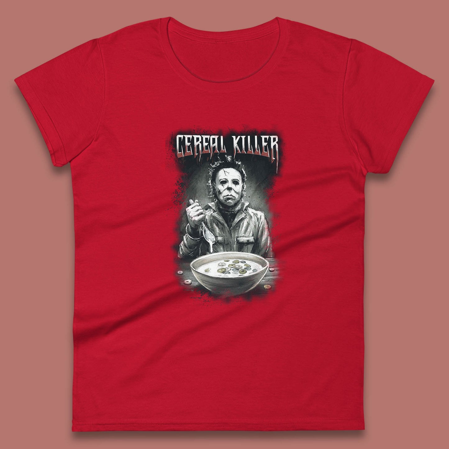 Michael Myers Cereal Killer Halloween Serial Killer Horror Movie Character Womens Tee Top
