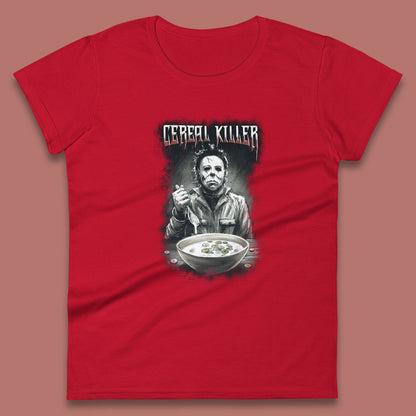 Michael Myers Cereal Killer Halloween Serial Killer Horror Movie Character Womens Tee Top