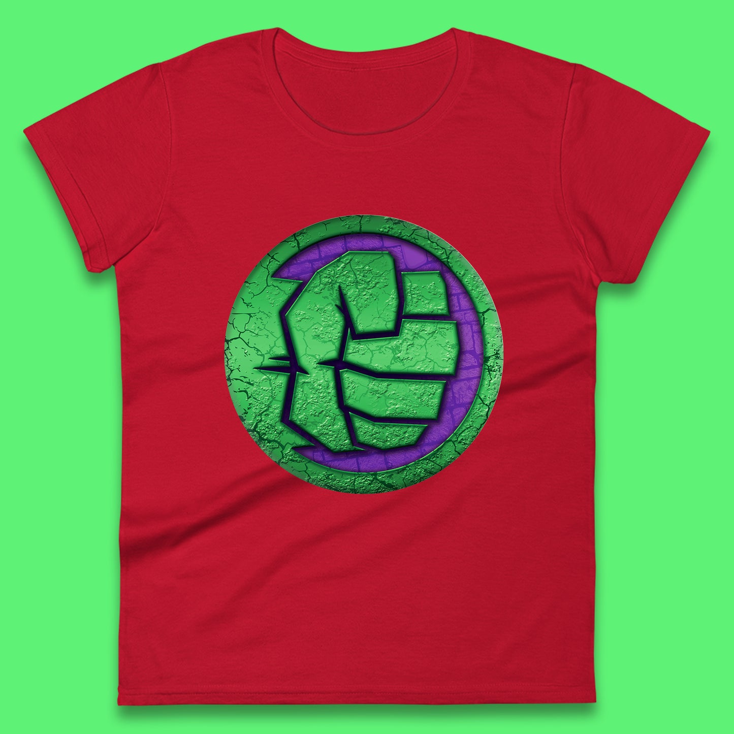 Marvels Avengers The Incredible Hulk Smash Fist Circle Logo Hulk Giant Man Hulk Superhero Movies Womens Tee Top