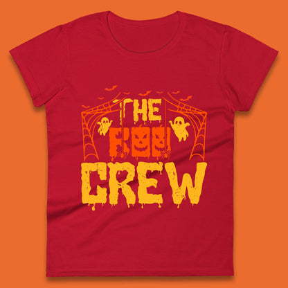 The Boo Crew Halloween Horror Spooky Boo Squad Matching Halloween Costume Womens Tee Top