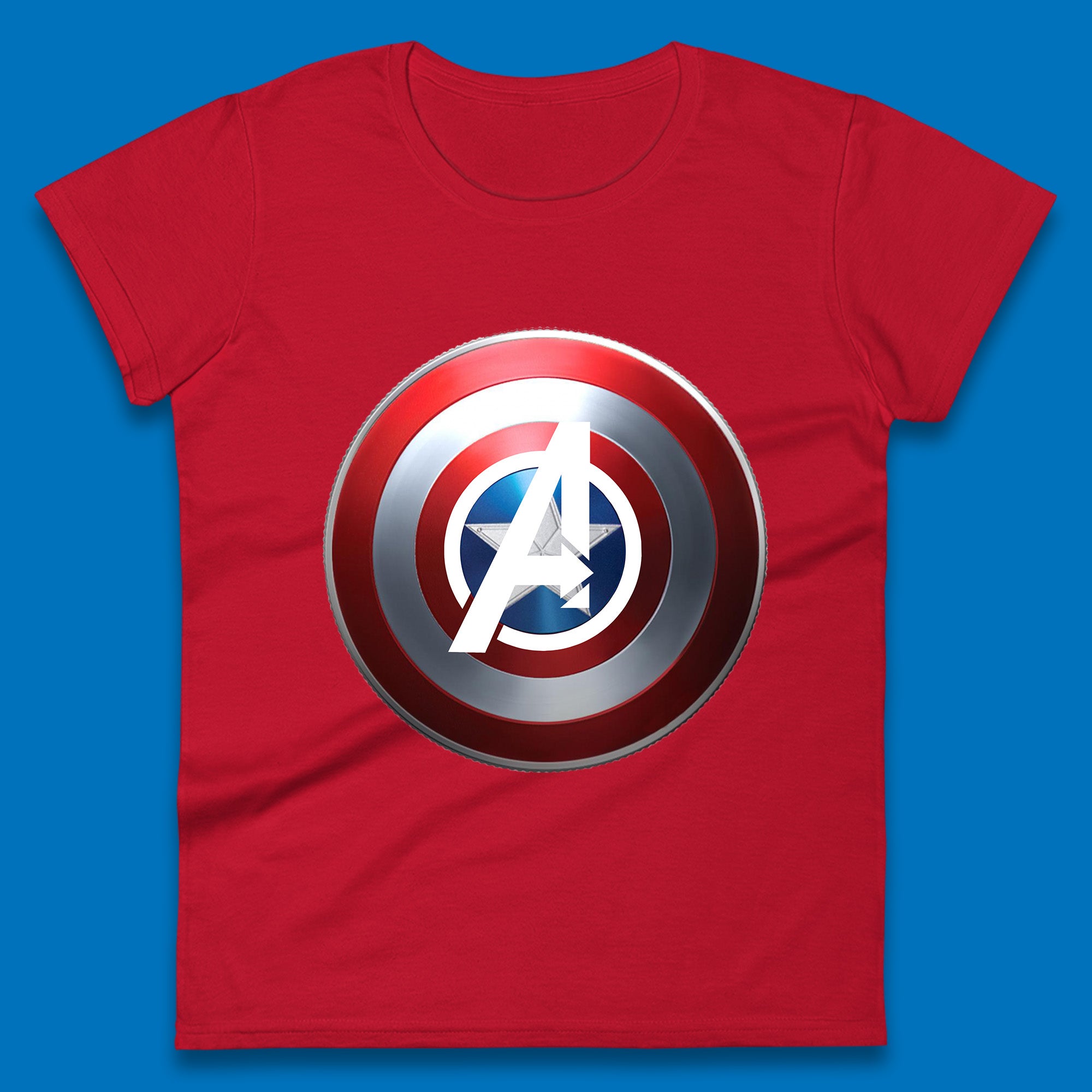 Captain America's Shield Marvel Avengers Captain America Cosplay The Captain Steven Rogers Womens Tee Top