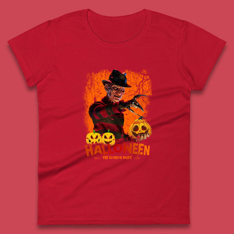 Halloween The Horror Night Freddy Krueger Horror Movie Character Serial Killer Womens Tee Top