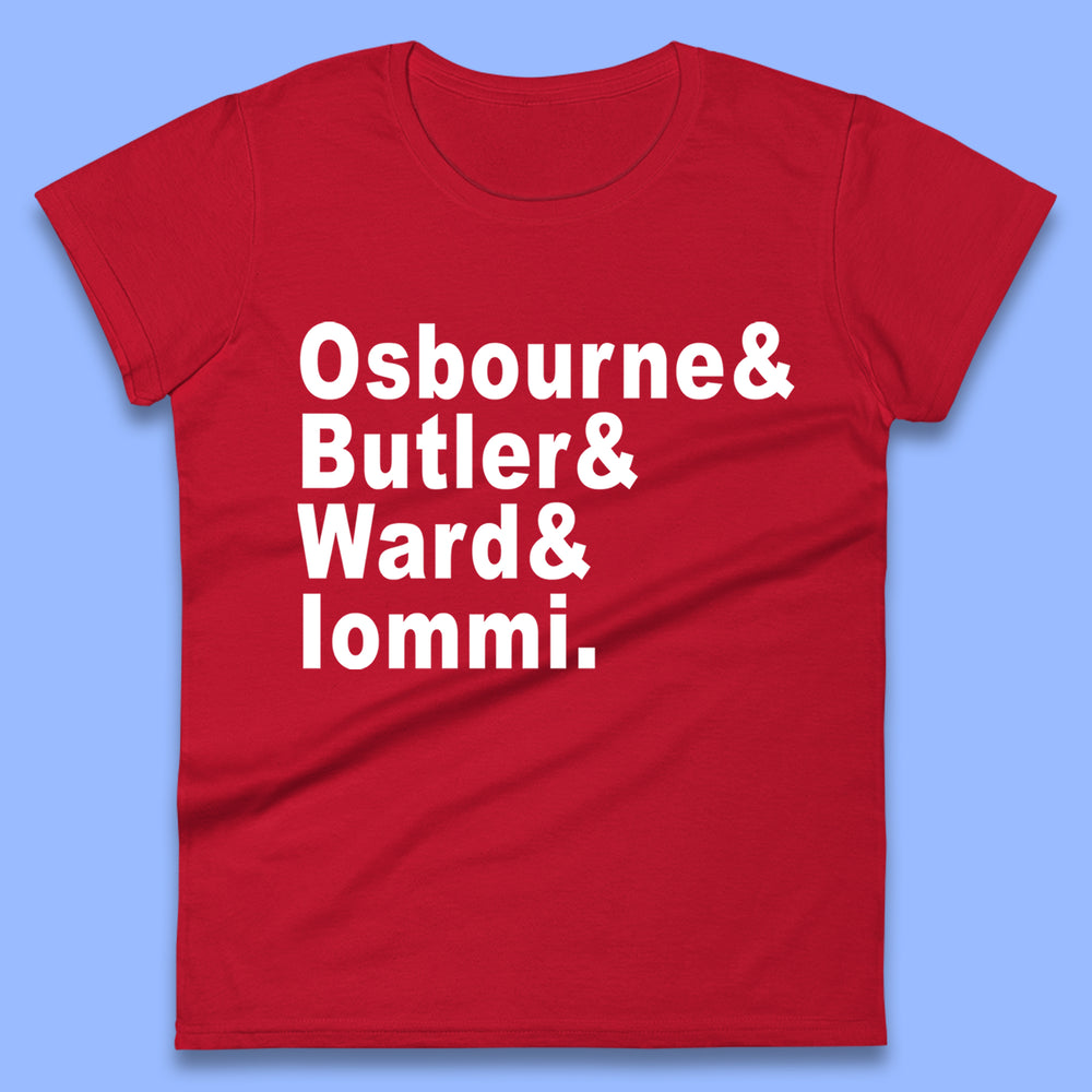Osbourne & Butler & Ward & Iommi Womens T-Shirt