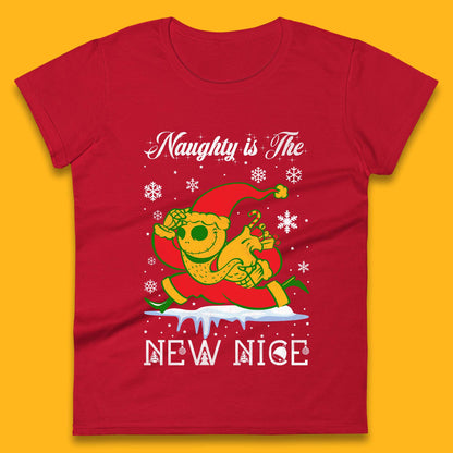 Santa Jack Skellington Christmas Womens T-Shirt