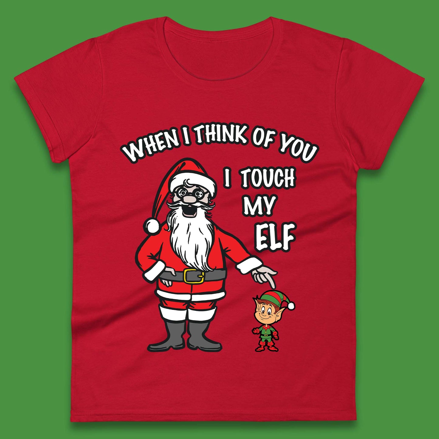 Cheeky Rude Funny Christmas Womens T-Shirt