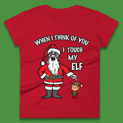 Cheeky Rude Funny Christmas Womens T-Shirt