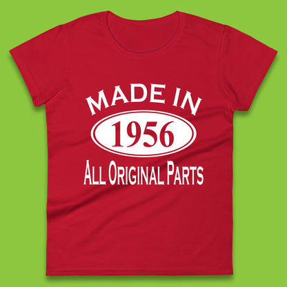 Made In 1956 All Original Parts Vintage Retro 67th Birthday Funny 67 Years Old Birthday Gift Womens Tee Top