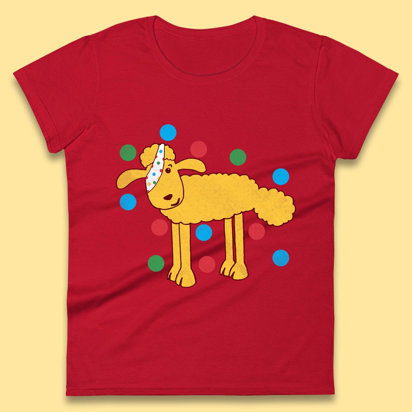 Spotty Pudsey Sheep Children In Need Dotty Spot Charity Raising Pudsey Sheep Womens Tee Top