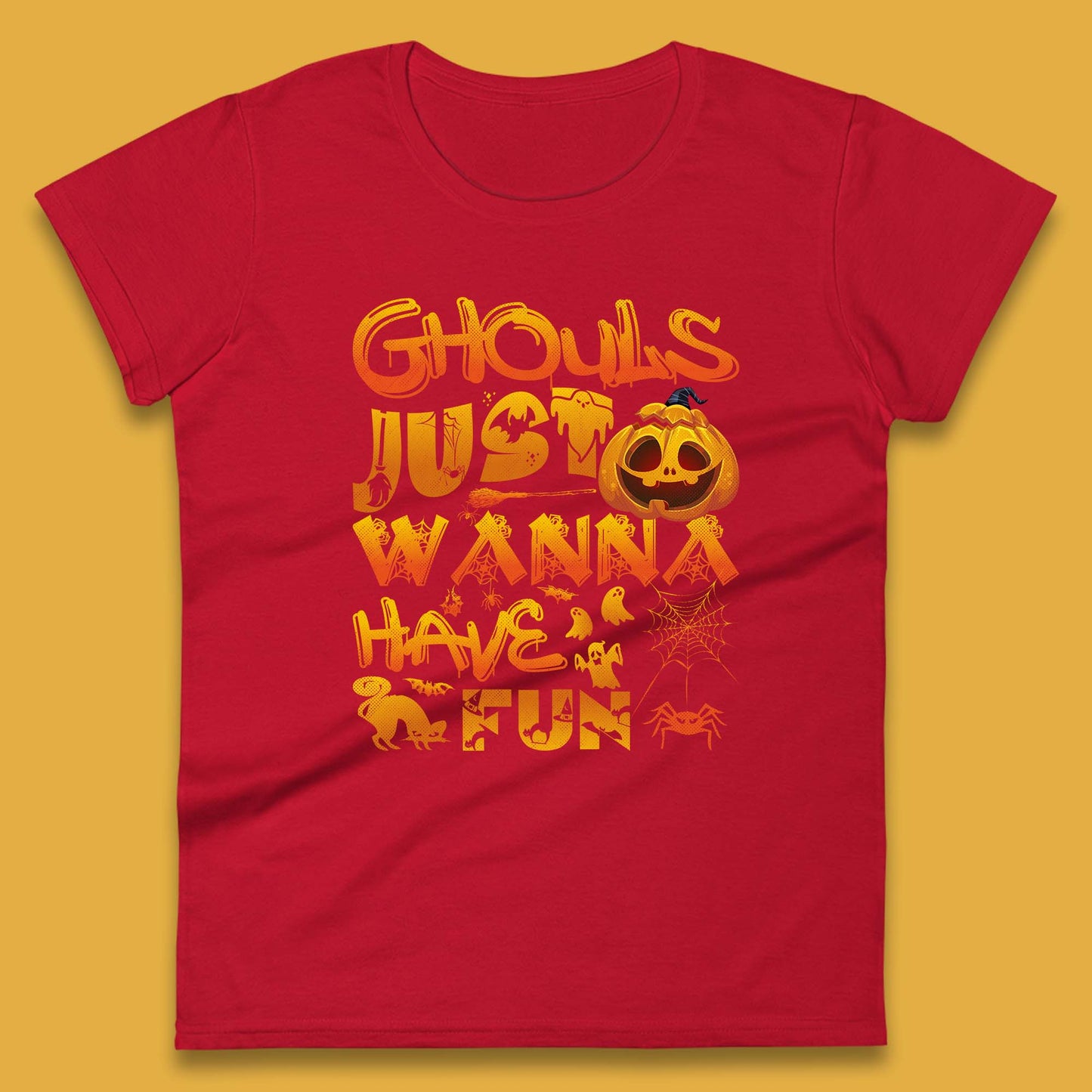 Ghouls Just Wanna Have Fun Halloween Disco Ghost Ghouls Night Out Spooky Season Womens Tee Top