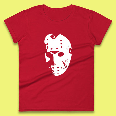 Halloween Jason Voorhees Horror Face Mask Friday The 13th Horror Movie Character Womens Tee Top