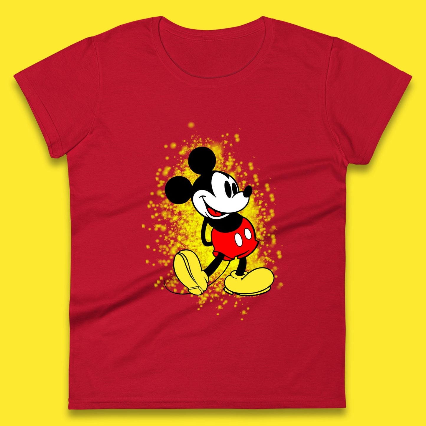 Disney Vintage Mickey Mouse Cartoon Character Disneyland Vacation Trip Disney World Womens Tee Top
