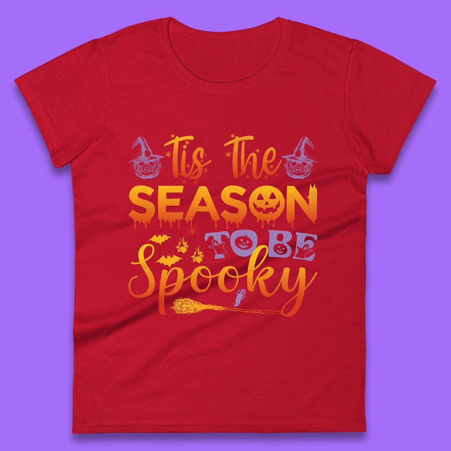 Tis The Season To Be Spooky Halloween Creepy Season Womens Tee Top