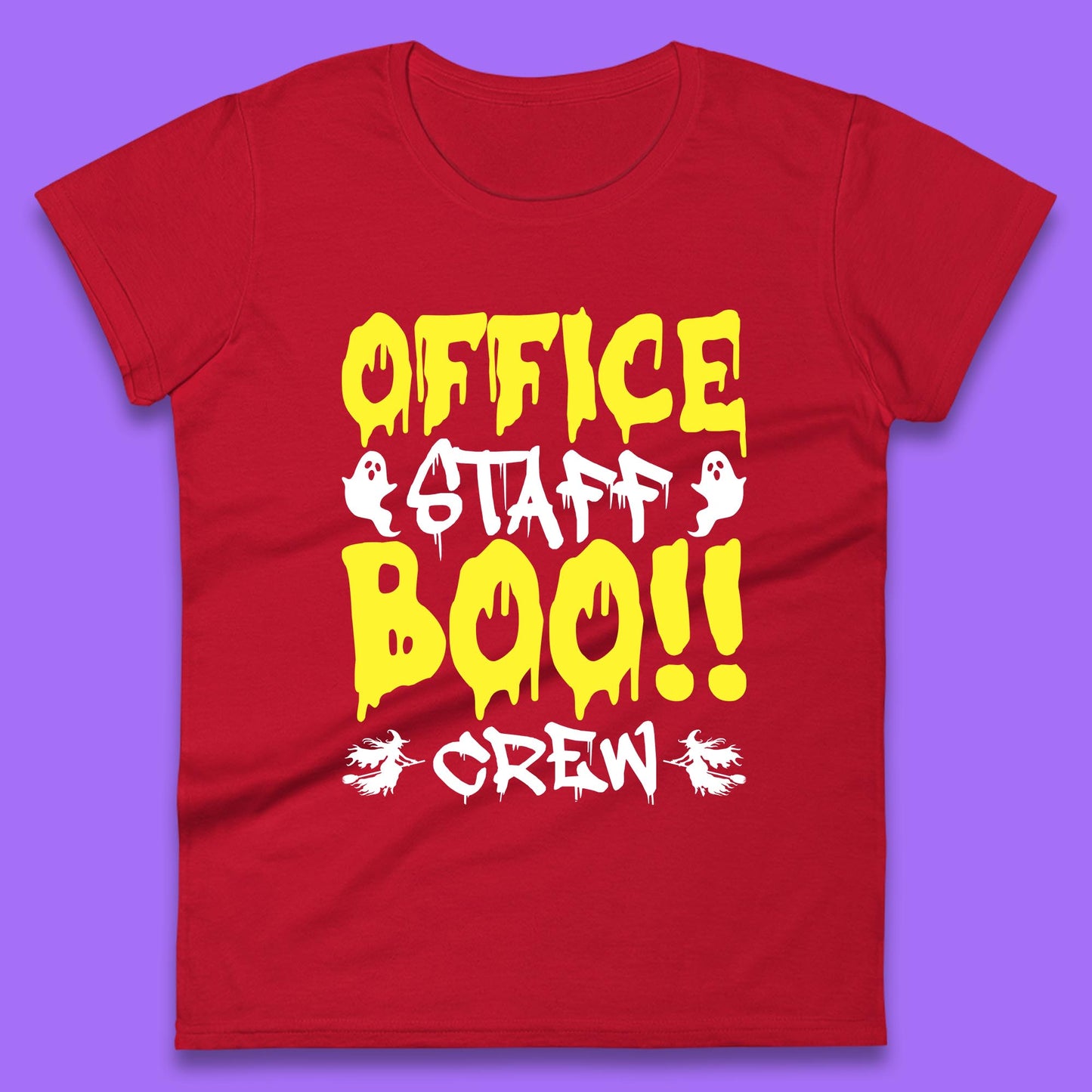 Office Staff Boo Crew Halloween Office Squad Boo Ghost Office Crew Womens Tee Top