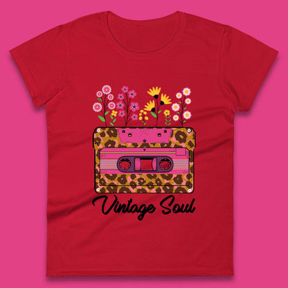 Vintage Soul Western Floral Cassette Tape Retro Wildflower Music Mixtape 80’s 90's Country Music Nostalgia Womens Tee Top