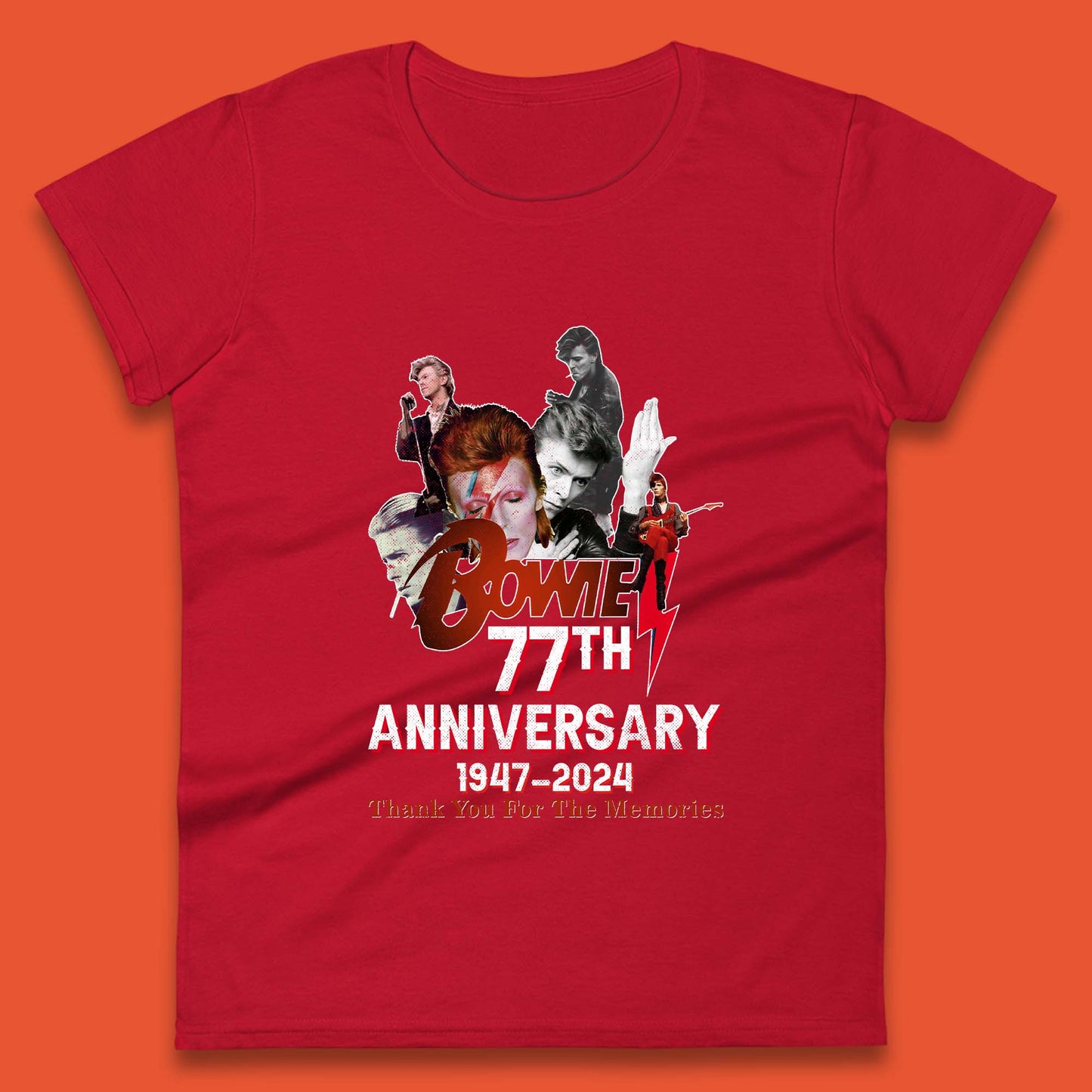 Bowie 77th Anniversary Womens T-Shirt