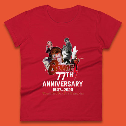Bowie 77th Anniversary Womens T-Shirt