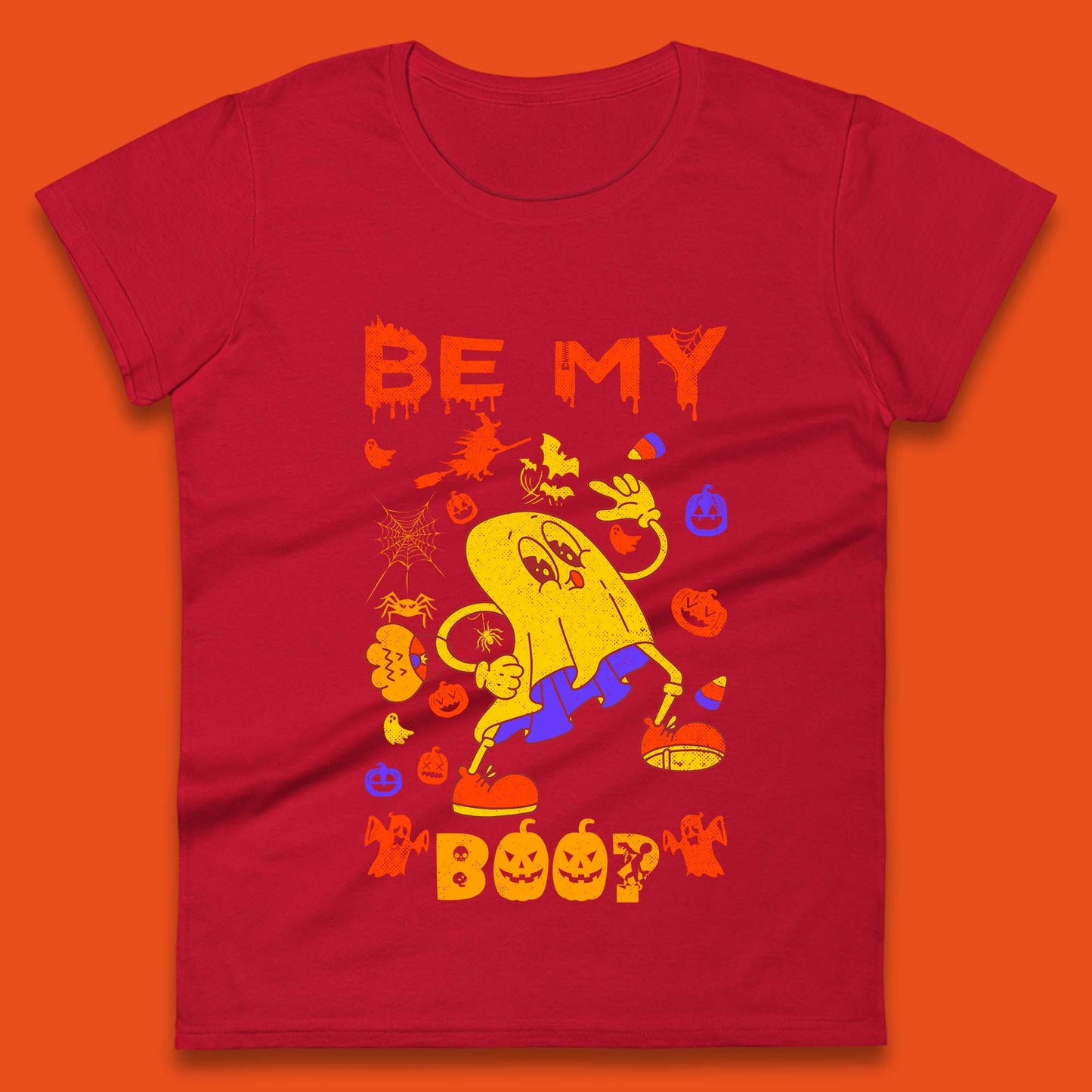 Bee My Boo Happy Halloween Boo Ghost Matching Costume Horror Scary Womens Tee Top